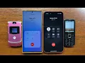 Motorola RAZR v3 vs Nokia 6700 vs iPhone 14PM vs Samsung S23 Ultra Incoming Calls \u0026 Outgoing Calls