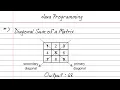 Diagonal Sum of a Matrix Step-by-Step Explanation with Examples