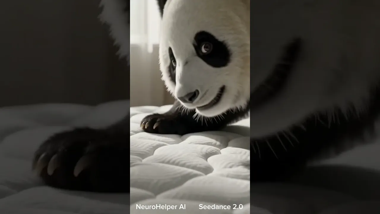 Panda mattress commercial created with Seedance 2.0