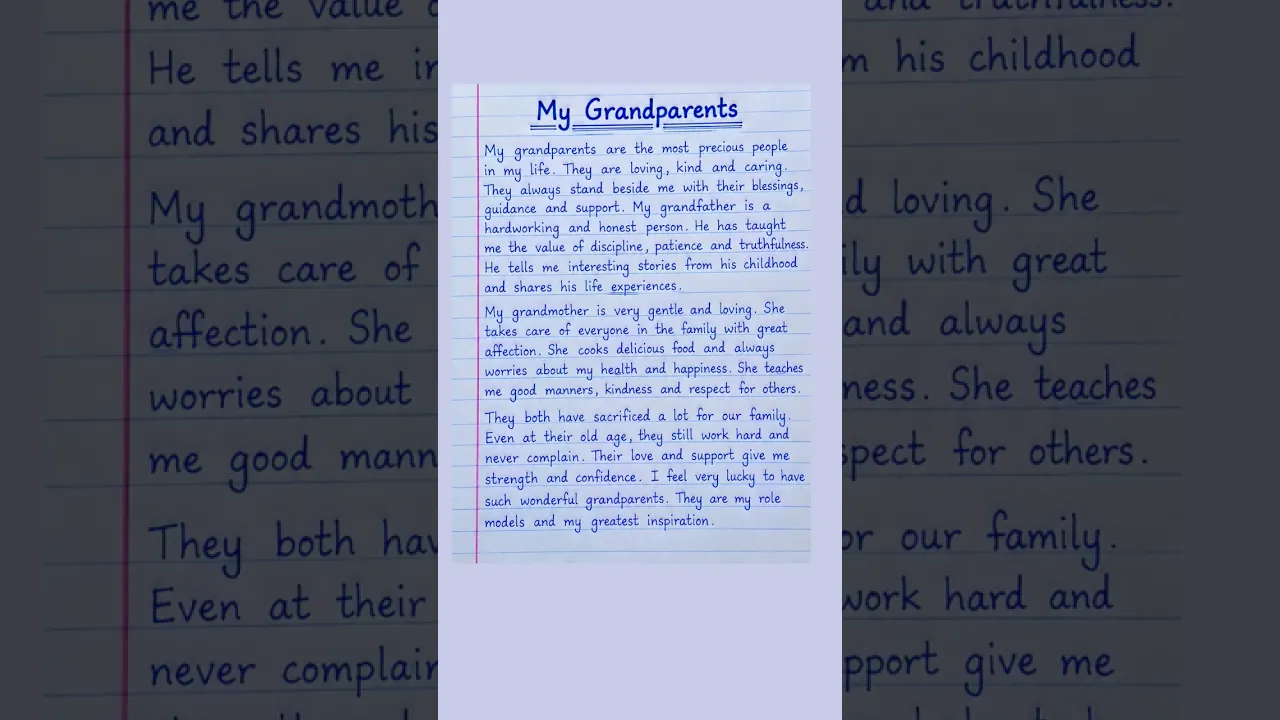 Essay on My Grandparents