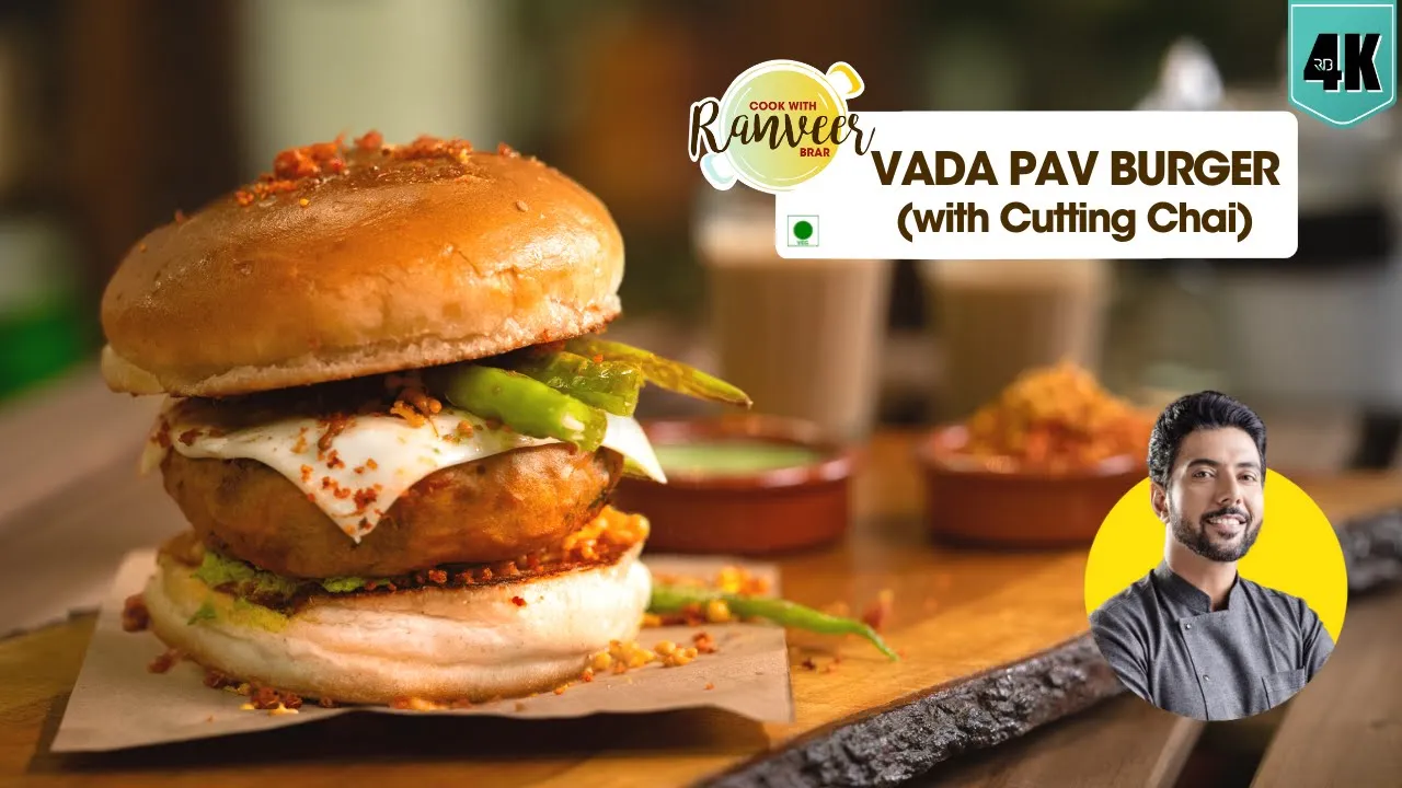 Vada Pav & Cutting Chai recipe          Vada Pav Burger   ASMR cooking   Chef Ranveer