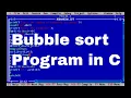 Bubble sort program in C