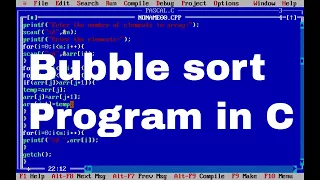 Bubble sort program in C