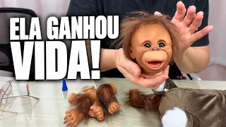 MONTEI UMA MACAQUINHA REBORN! 🐒😍 Olha como ficou!