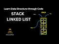 Stack Data Structure in C Push Pop Peek Linked List Implementation Step by Step Code