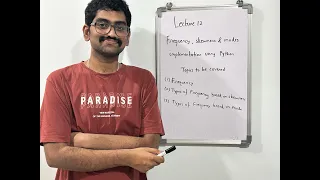 Lecture 12 Frequency Skewness Modes implementation using Python