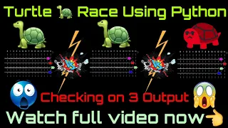 Turtle Race Using Python Python Library