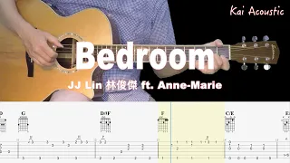 Download Bedroom(JJ Lin 林俊傑 ft. Anne-Marie) | Fingerstyle Guitar Tutorial TAB \u0026 Chords \u0026 Lyrics MP3