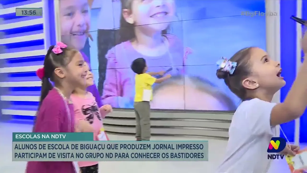 Confira a visita aos bastidores do Grupo ND feita por estudantes de Biguaçu