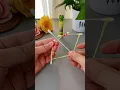 You can make a fun bow and arrow toy with four cotton swabs