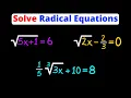 Solve Radical Equations Square Roots Cube Roots Eat Pi