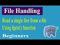 PHP Advanced Part-15 File Handling fgets PHP Advanced Tutorial