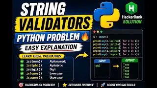 Python String Validators Problem HackerRank Solution Explained Beginner Friendly