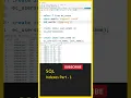 SQL Telugu Tutorial Indexing in SQL SQL Tutorial For Beginners Telugu My SQL MSSQL DBMS