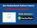 Python Basic Free Hacker rank Certification With Solutions Free Hacker rank Python Certificate