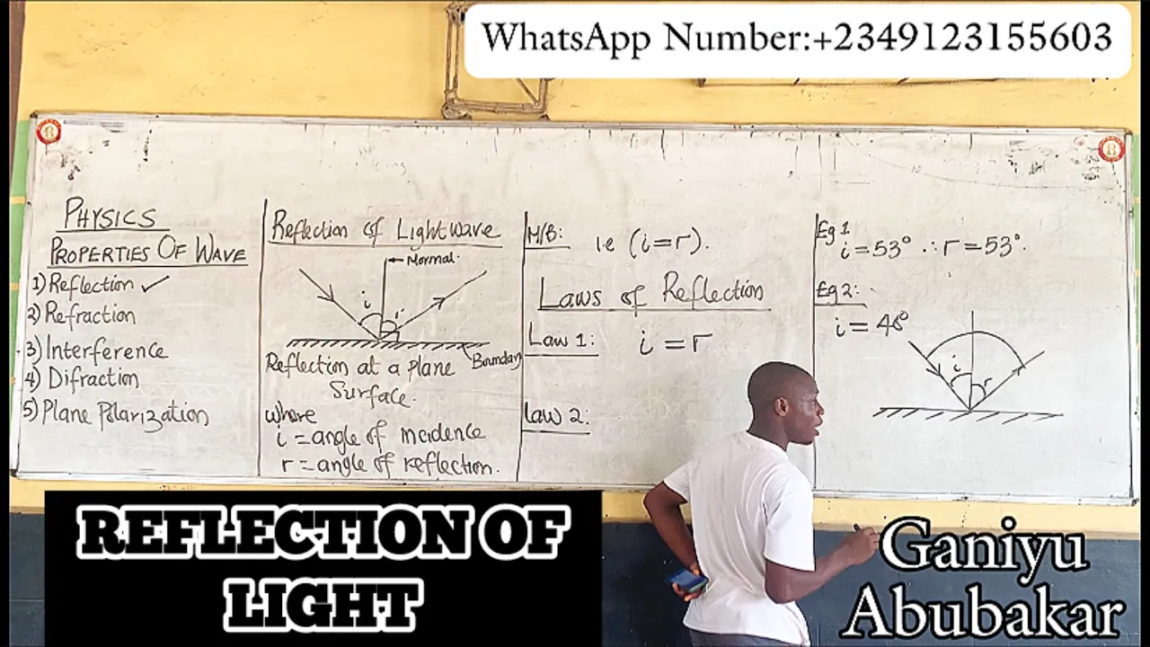 Properties Of Wave | REFLECTION OF LIGHT | Physics Class | #physics #wave #excellentlinkacademy