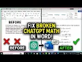 Fix Broken ChatGPT Math Equations in Word 1-Click Export