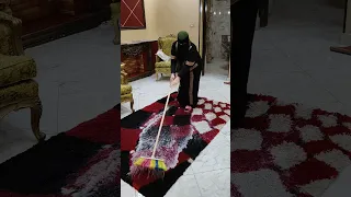 غسيل السجاد على الناشف بالطريقة المصرية 