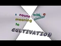 cultivation - 5 nouns with the meaning of cultivation sentence examples