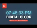 Digital Clock Using HTML CSS and JS Coding Home