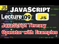 Lecture 09 JavaScript Ternary Operator in 6 minutes Ternary Operator - Beau teaches JavaScript
