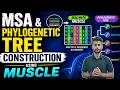 Multiple Sequence Alignment and Phylogenetic Tree Construction using MUSCLE