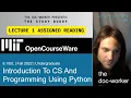 THE READING assigned to LECTURE 1 of MIT s 6 100L Intro to CS and Programming Using Python