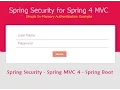 Spring Security for Spring C 4 Application - Demo