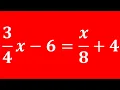 How to solve multi step equation with fractions and variables on both sides