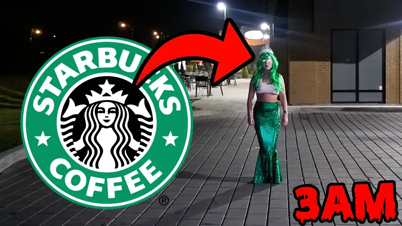 DONT GO TO STARBUCKS OVERNIGHT OR STARBUCKS.EXE WILL APPEAR | HAUNTED STARBUCKS MERMAID GHOST APPEAR