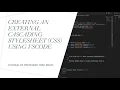 VSCode Tutorial Creating an external Stylesheet CSS