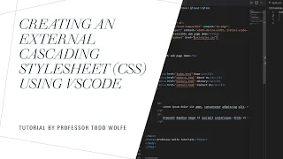 VSCode Tutorial Creating an external Stylesheet CSS