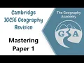 Mastering Paper 1 Cambridge IGCSE Geography Course