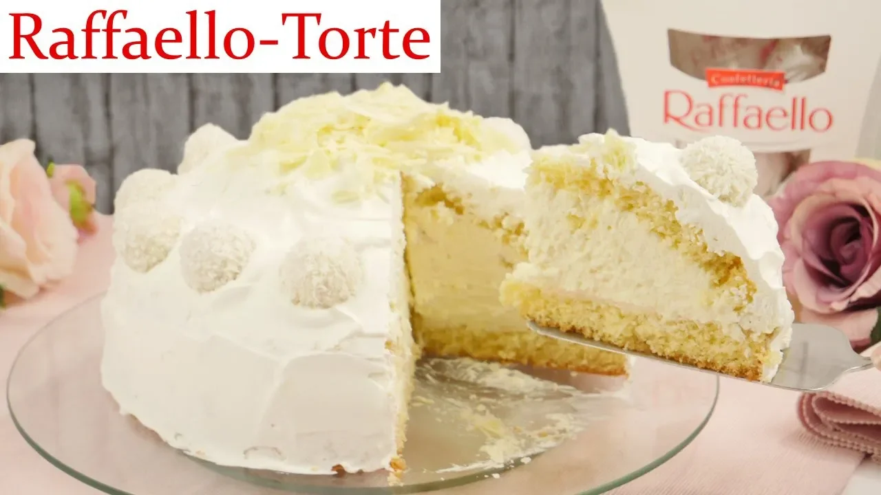 Beste Erdbeer Raffaello Torte. 