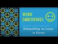 Embedding Layer Keras Embedding as a Layer Word Embedding