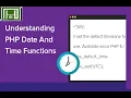 Date and time function in php date in php time in php