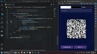 ASMR Programing QRCode Generator App with HTML CSS and JavaScript