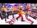 Download Lagu The Fiend \u0026 Aleister Black vs Edge \u0026 Christian - Hardcore Tag Team Championship Action Figure Match!