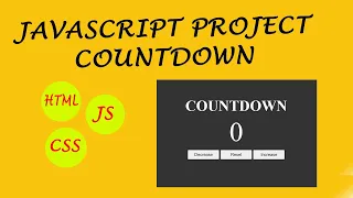 JavaScript Countdown project in html CSS and JS By Clicking Button number is increase and decrease