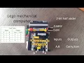 Lego mechanical computer Lego 2-bit half adder