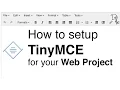How to setup TinyMCE TinyMCE