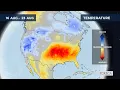 Monthly temperature forecast for the USA 2026