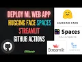Streamlit ML Web App Deploy on Hugging Face Spaces with Github Actions Tutorial