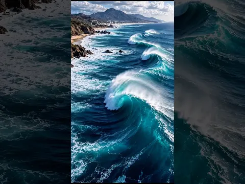 The Ocean’s Perfect Wave 🌊 | A Breathtaking Moment of Nature#OceanWaves #BigWaves #OceanBeauty
