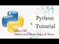 Python Tutorial Python Numpy Array Copy and View in Tamil