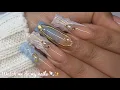 Beach Inspired Nails Seashell Water Nail Art Acrylic Nails Tutorial