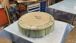 17 September 2024  Laminating the outside of the first lid  Not much, just an other small step.