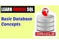 Learn Oracle SQL Basic Database Concepts