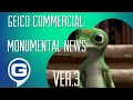 GEICO Gecko Commercial - Monumental News [Version 3]🦎🗞️ (2007)