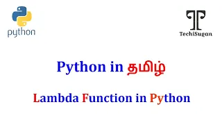 Python Tutorial for Beginners Anonymous Functions Lambda-Tamil